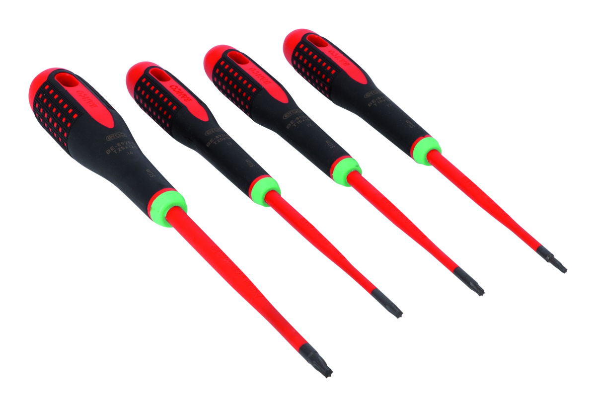 Elektriķu skrūvgriežu komplekts ERGO™ slim 4 gab - TX10-25 - 1000V VDE
