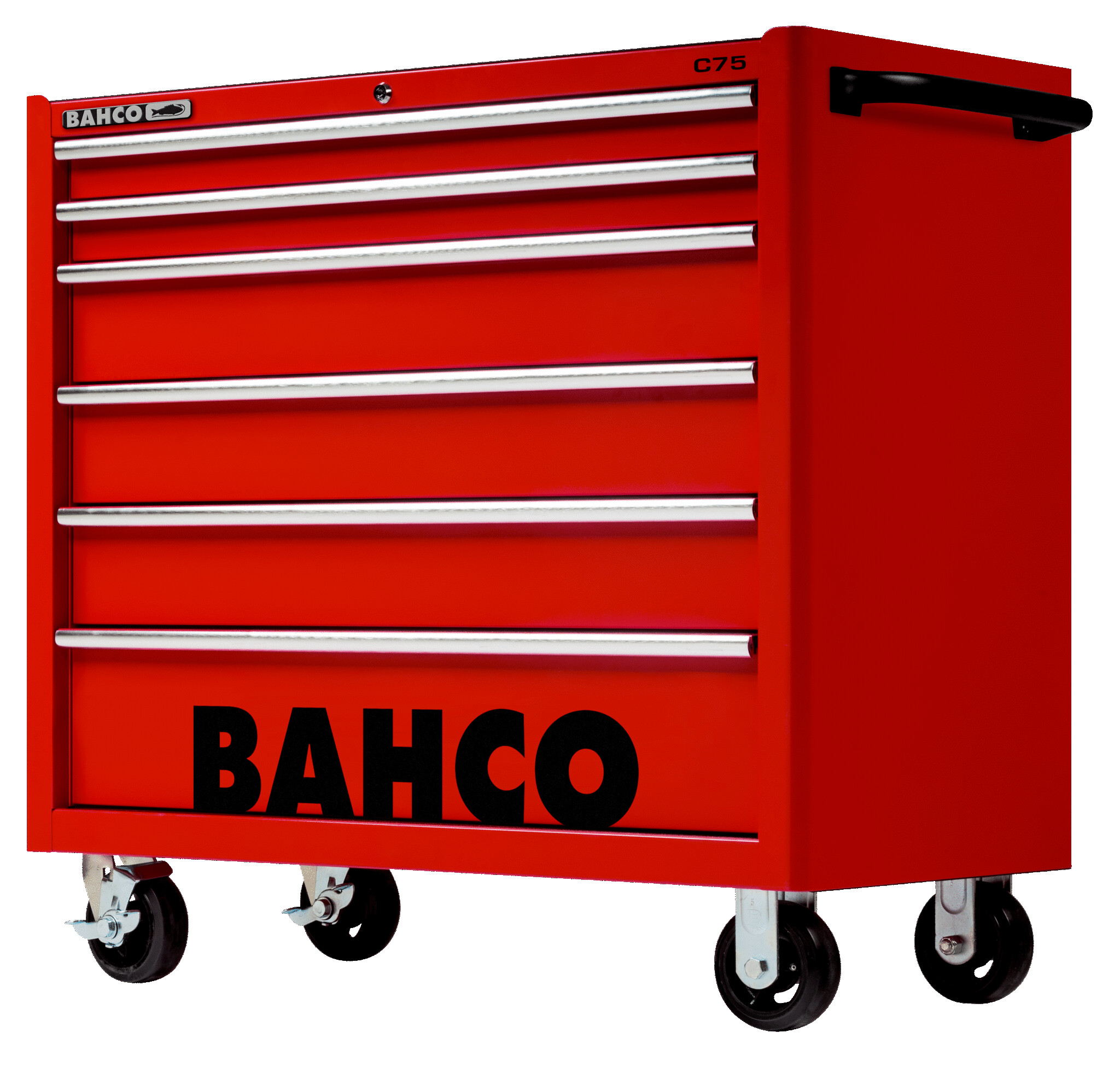 Bahco C75 KXL tool trolley on wheels with 6 drawers RED
