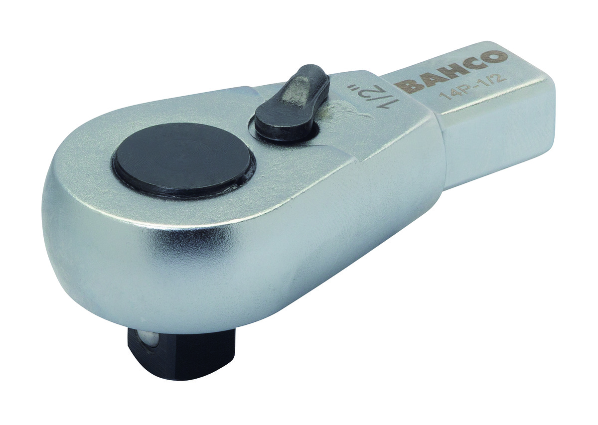 Pear ratchet head with rectangular connector 1/4
