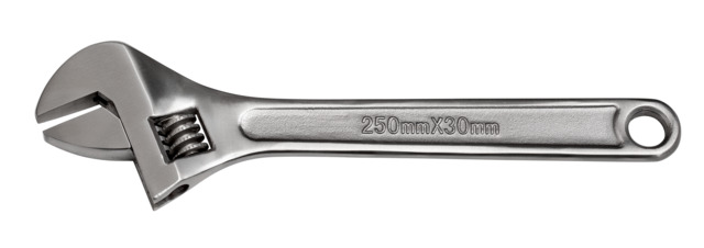 Stainless steel adjustable wrench 375mm max 46mm
