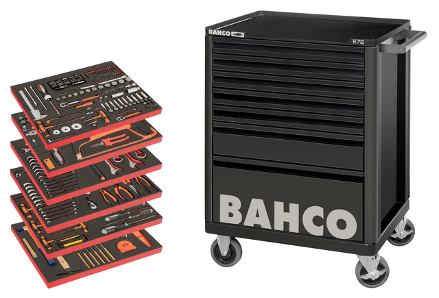 Tool trolley E72, 7 drawers, 360 tools - LARGE