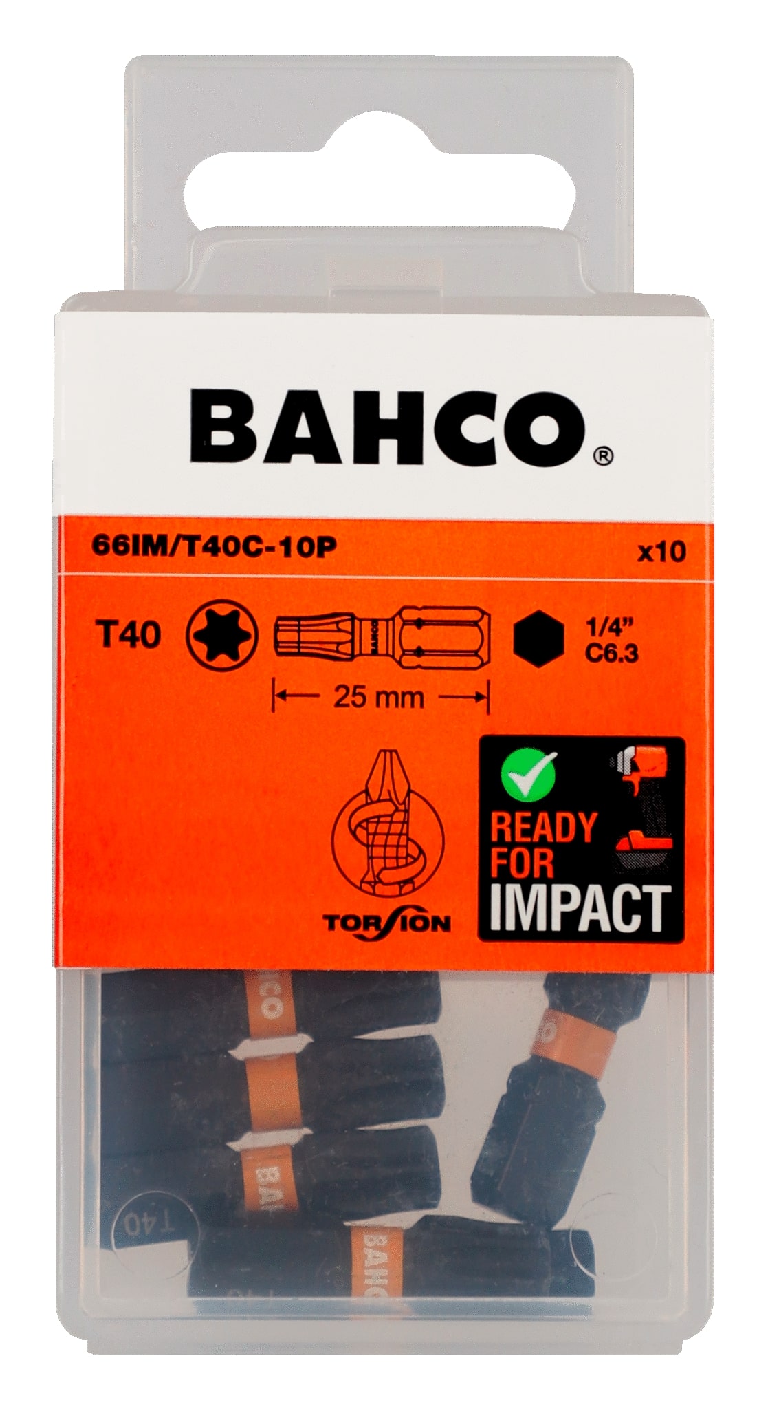 Uzgaļi 66IM T40 25mm Impact, 10 gab.