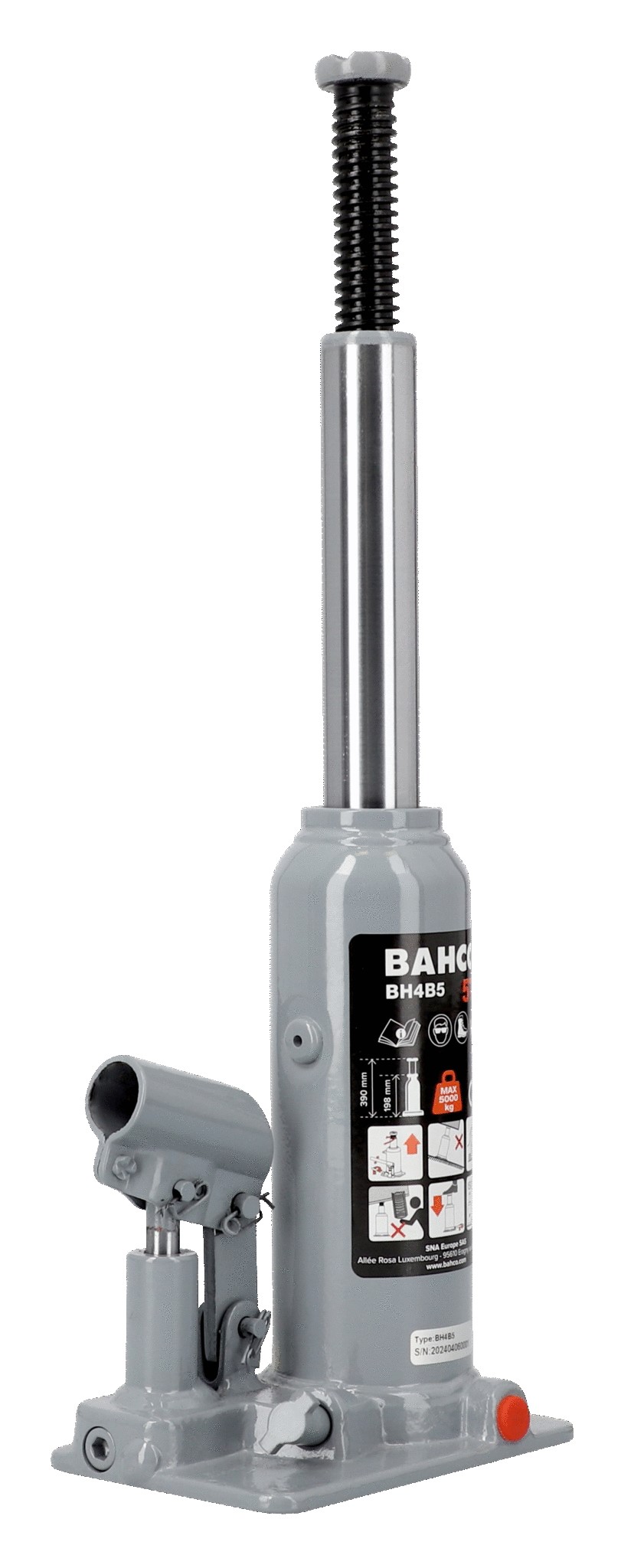 Bottle jack, Premium 5t 198/390mm