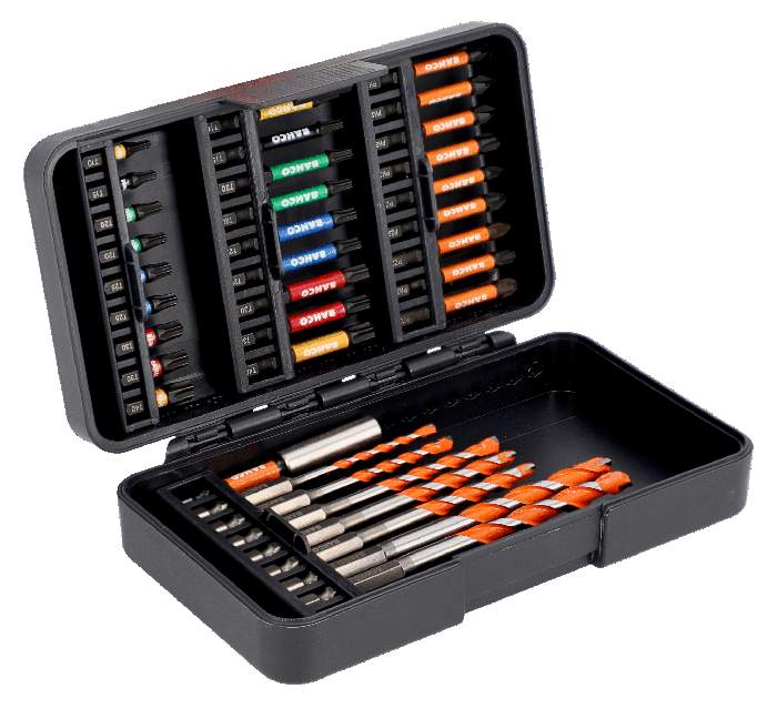 Impact Torsion Bit Set for Phillips/Pozidriv/TORX® and 7 Carbide Tip Drill Bits - 35 pcs