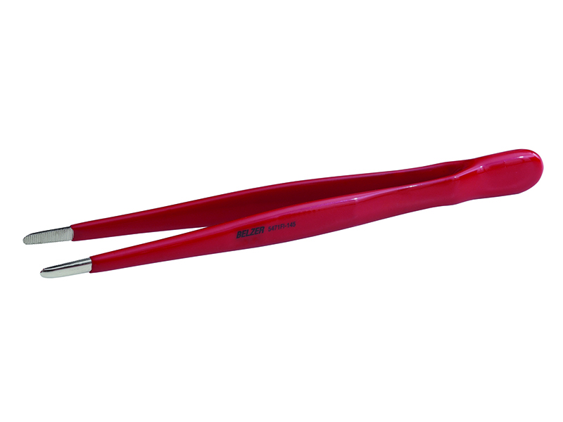 General purpose hardened steel tweezers 200mm, PVC-coated