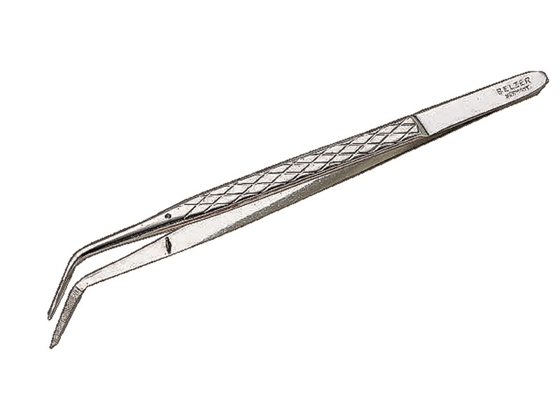 General purpose tweezers bent 150mm