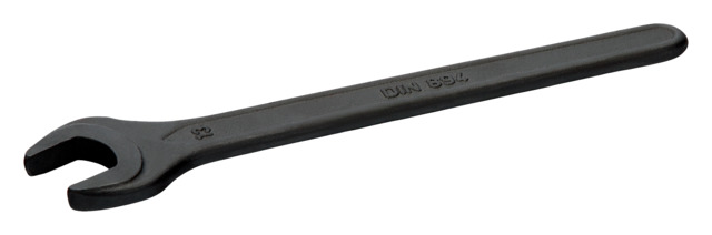 Single open end wrench 894M 55mm 15º angle standard alloy steel, gunmetal finish