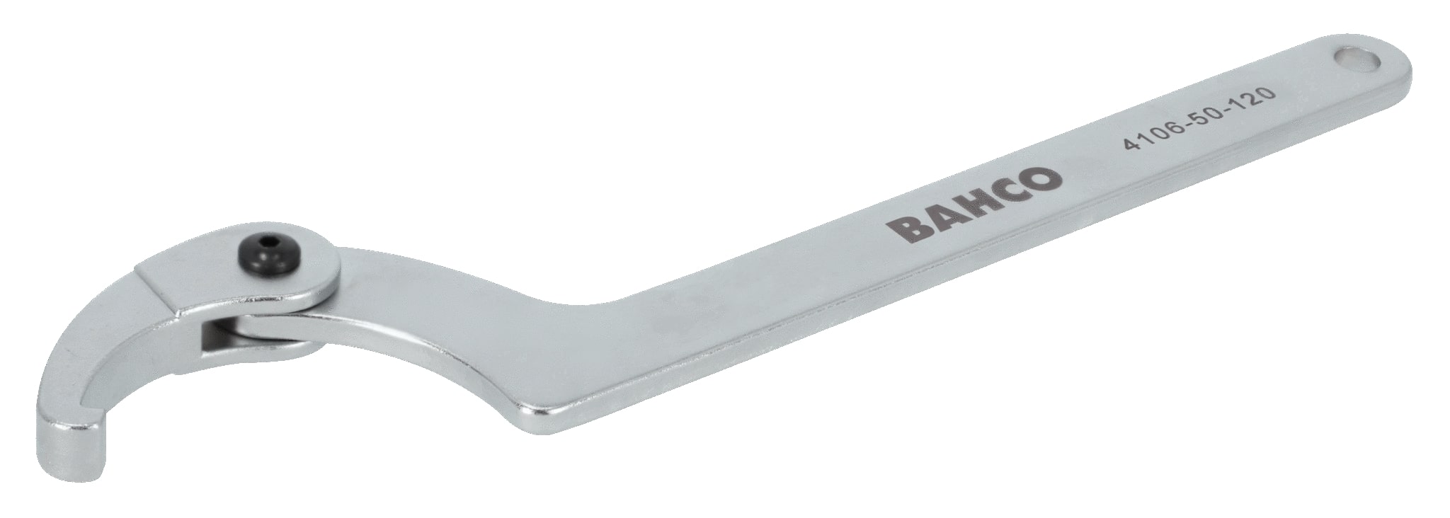50-120 mm Flexible Head Adjustable Hook Wrench with Chrome Finish 295 mm