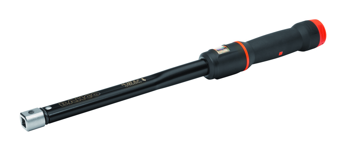 Click torque wrench with interchangeable heads 40-200Nm ±3% (CW and CCW ) 9x12mm, 460mm, window scale