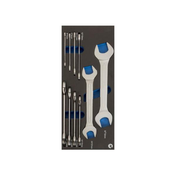 Double open end  wrench set 10pcs 6-32mm 1/3 foam Irimo