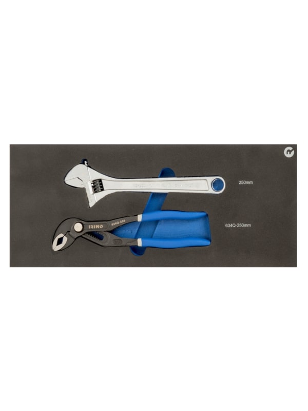 Adjustable wrench and slip joint pliers 1/3 foam Irimo