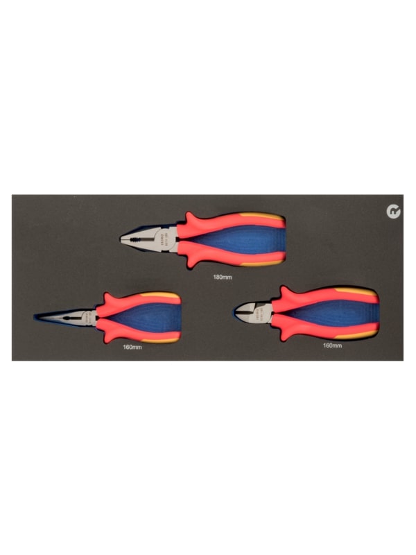 Insulated pliers set 3pcs 1/3 foam Irimo