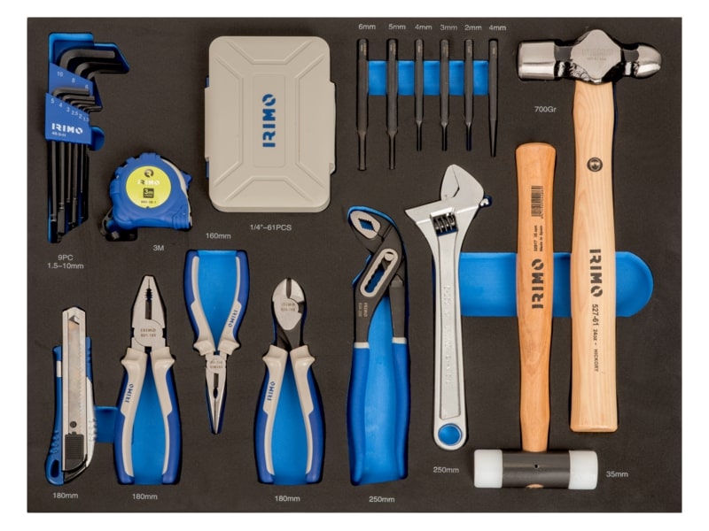 Mixed tools set 85pcs 3/3 foam Irimo
