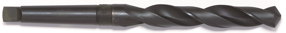 HSS Roll Forged Drill Ø45,00 mm. Morse taper shank CM4. Point angle 118°. Steam treated