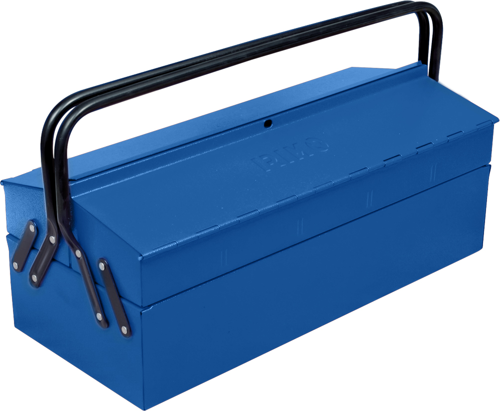 Tool box 400x210x190mm with 3 compartment blue Irimo