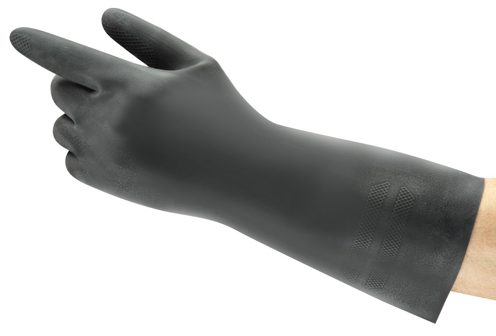 Safety chemical gloves Ansell AlphaTec Neoprene 29-500, length 300mm, black, size 9