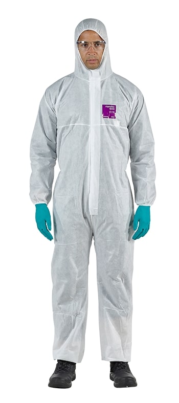 Disposable coverall Type 5/6 Ansell Alphatec 1500, white, size M