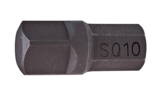 Square bit 8mm 5 pcs with hex 10mm drive