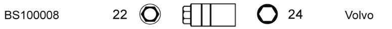 Hex key BS1000 8mm 10mm drive