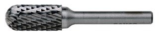TC rotary burr cylindrical round nose diam 10mm, drive 6mm, medium cut