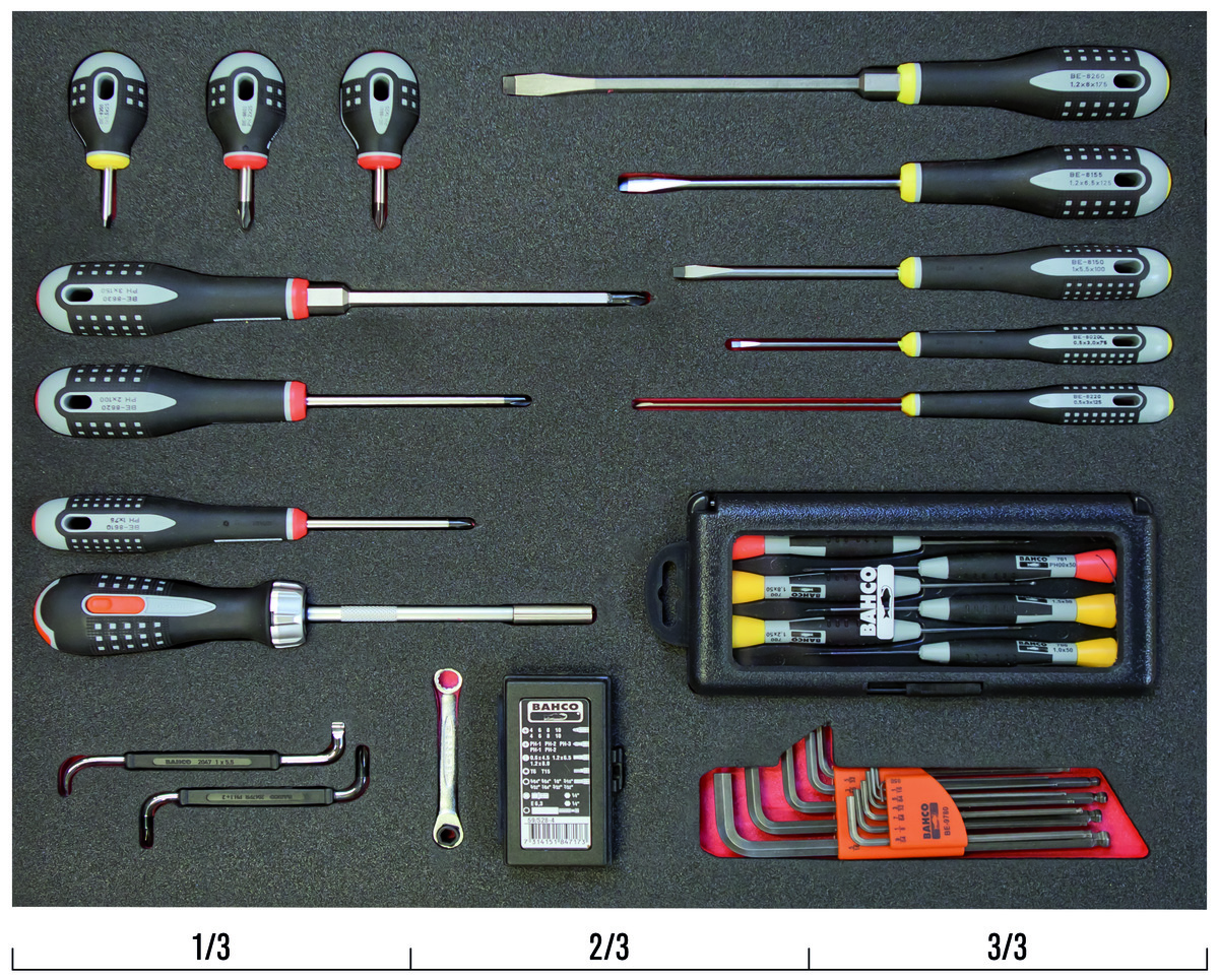 ERGO screwdriver set 61pcs in a foam