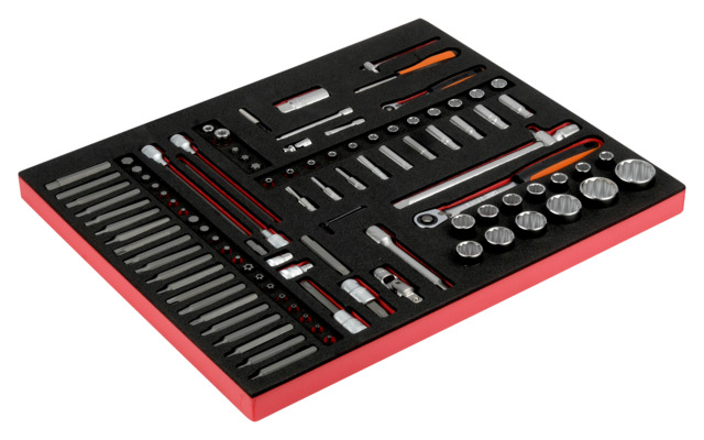 Tools set 103 pcs in foam (socket set S560 1/4
