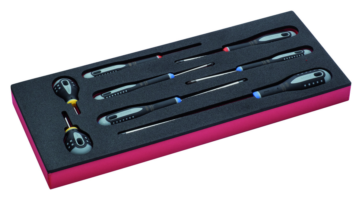 ERGO screwdrivers set 8 pcs Fit&Go 1/3 PH0, PH1, PH2, PZ0, PZ1, PZ2 ja SL
