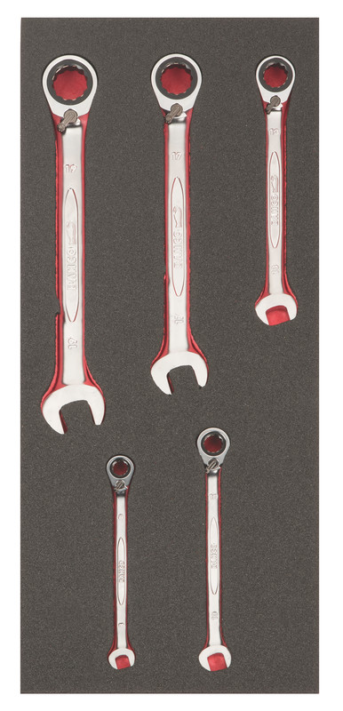 1RM ratchet combination wrench set 5pcs Fit&Go 1/3 - 8-10-13-17-19mm