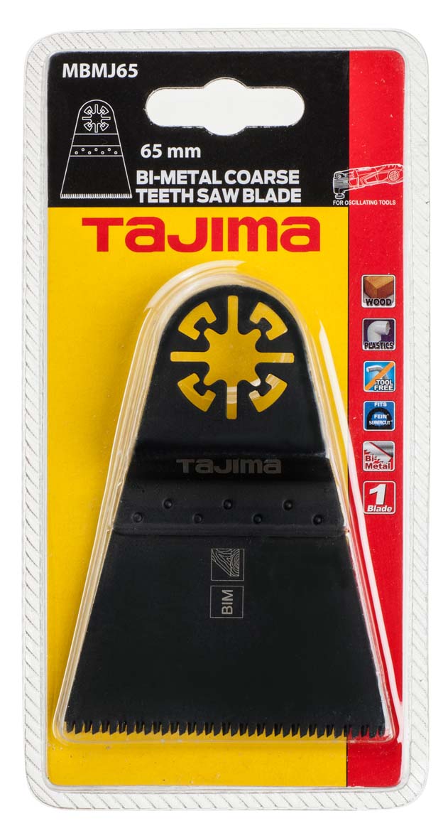 Tajima daudzfunkcionālā bimetāla zāģa asmens kokam, rupjš, plakanais griezums, 65mm