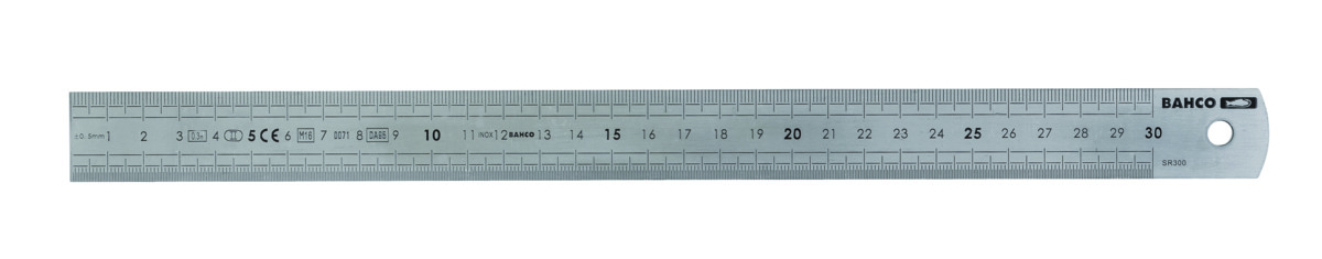 Stainless steel rule 200x19mm
