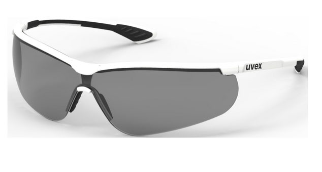 Aizsargbrilles Uvex Uvex Sportstyle, tumšā lēca, Supravision Extreme pārklājums, balts / melns.