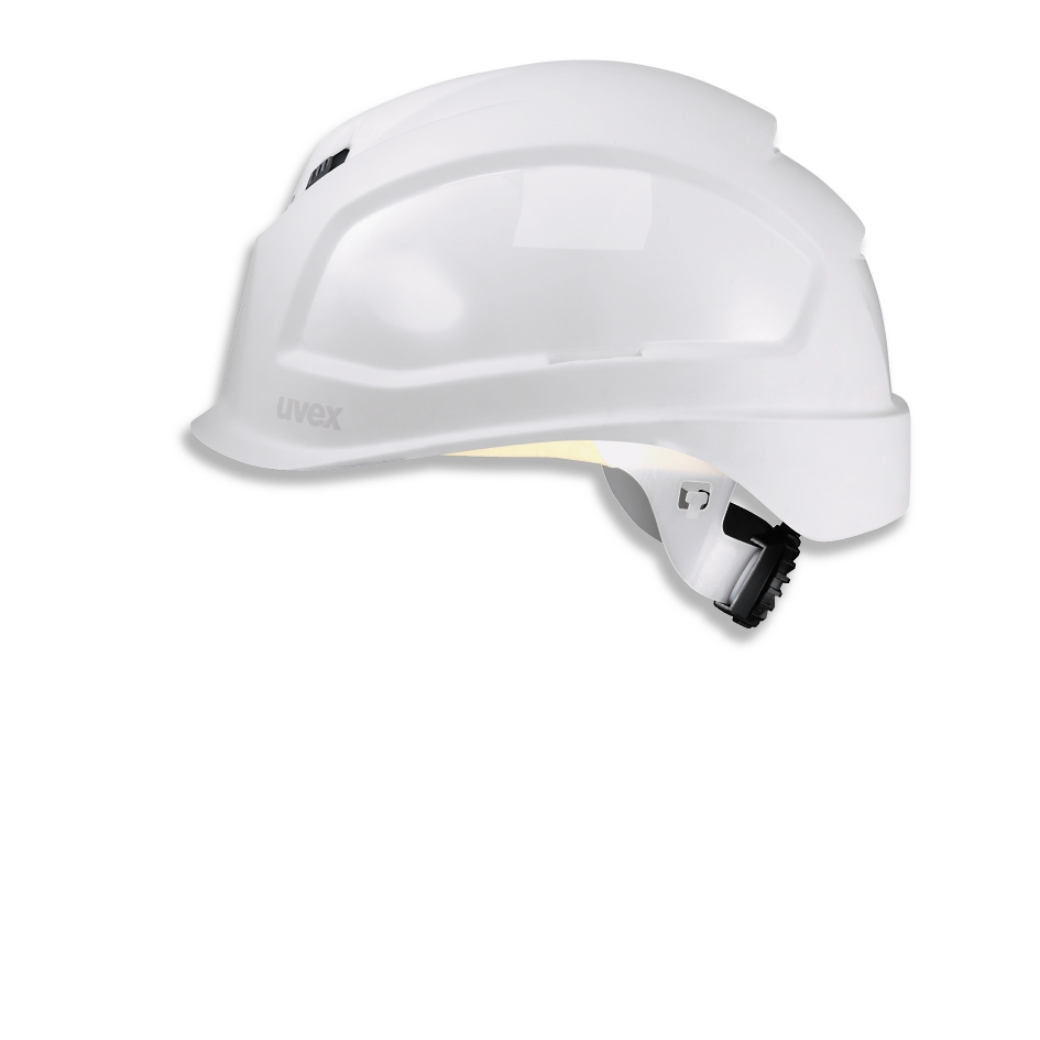 UVEX aizsargķivere Pheos B-S-WR, Balts, regulējama priekšas un aizmugures ventilcija, 55-61 cm. tekstila odere ar 6 siksniņām, īsais nadziņš