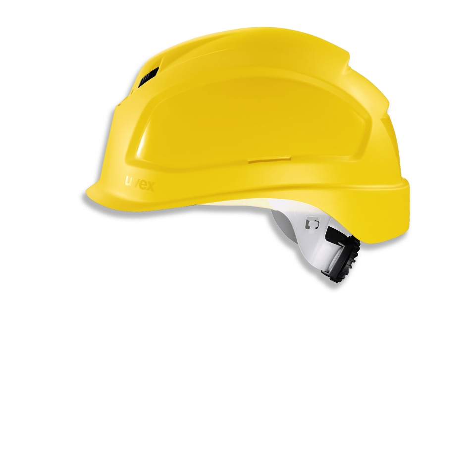 UVEX aizsargķivere Pheos B-S-WR, Dzeltens, regulējama priekšas un aizmugures ventilcija, 55-61 cm. tekstila odere ar 6 siksniņām, īsais n...