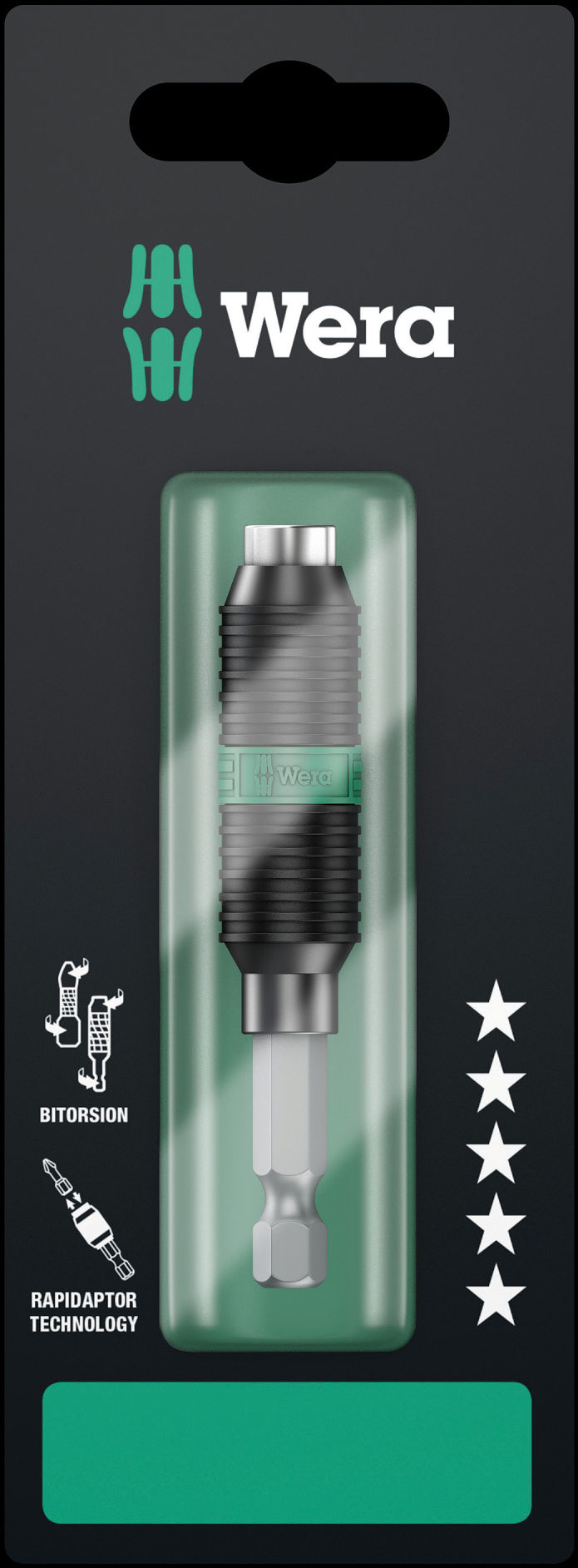 Wera BiTorsion Rapidaptor universāls uzgaļu turētājs, 75mm, 897/4 R, blisterī