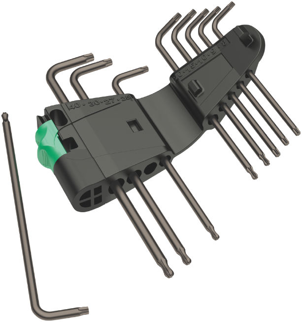 Wera TORX® L-atslēgu komplekts, īsās, BlackLaser